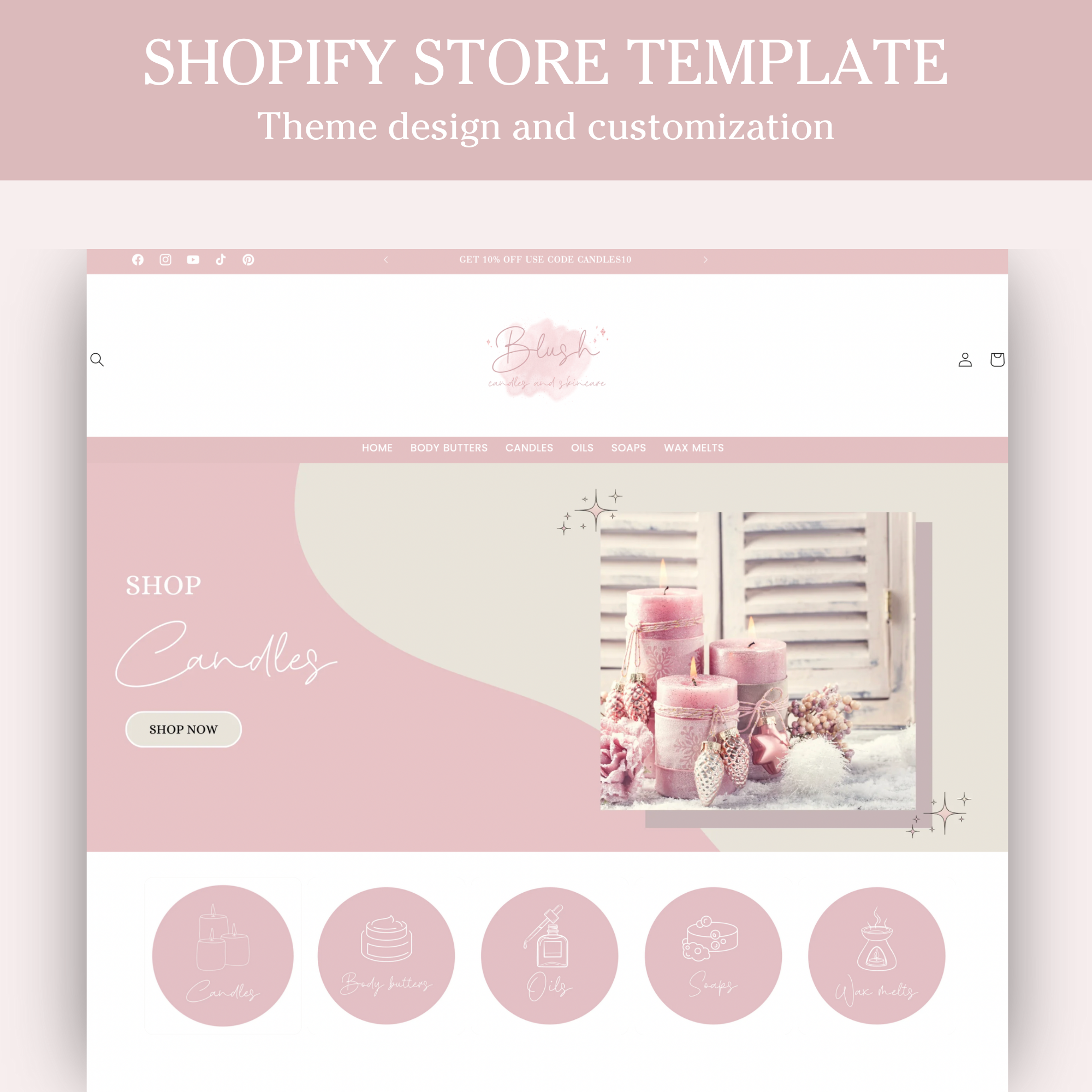 Candles beauty shopify theme
