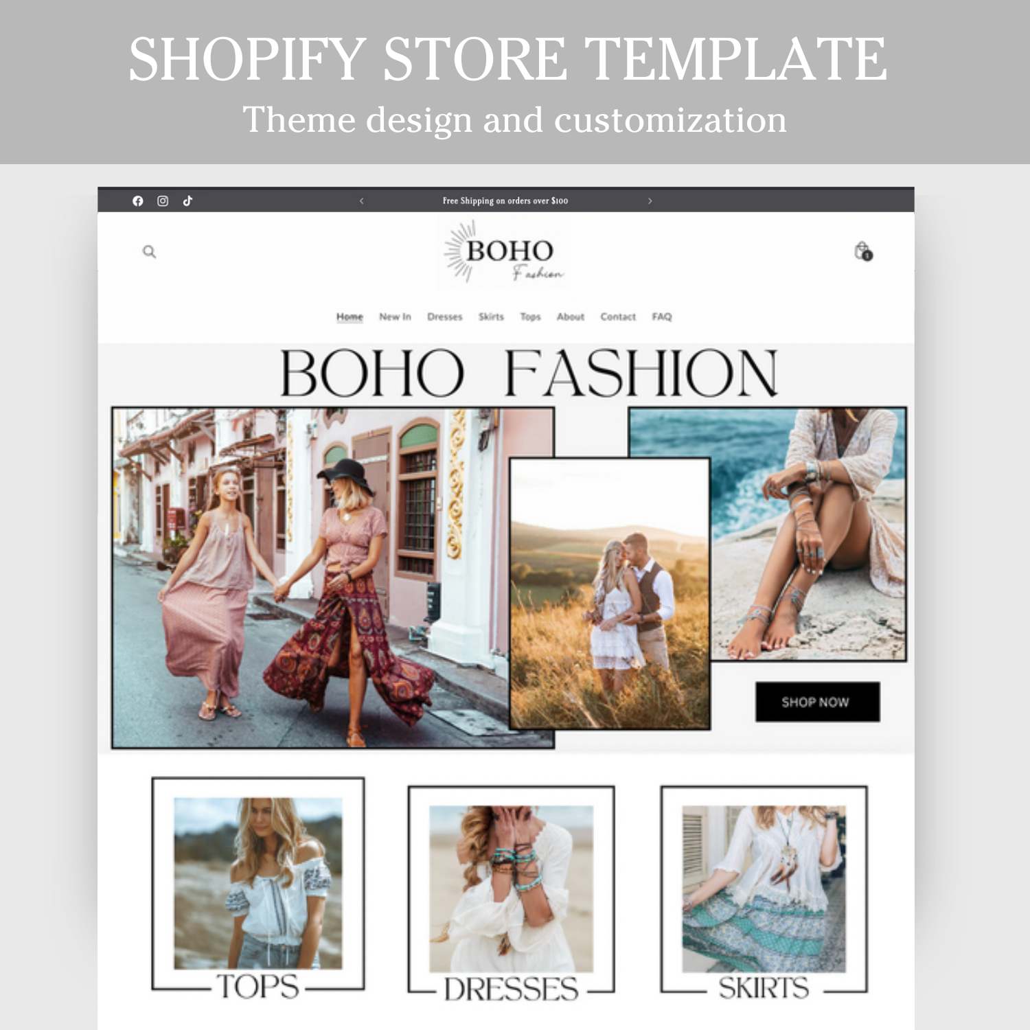 Mode Shopify Webseite