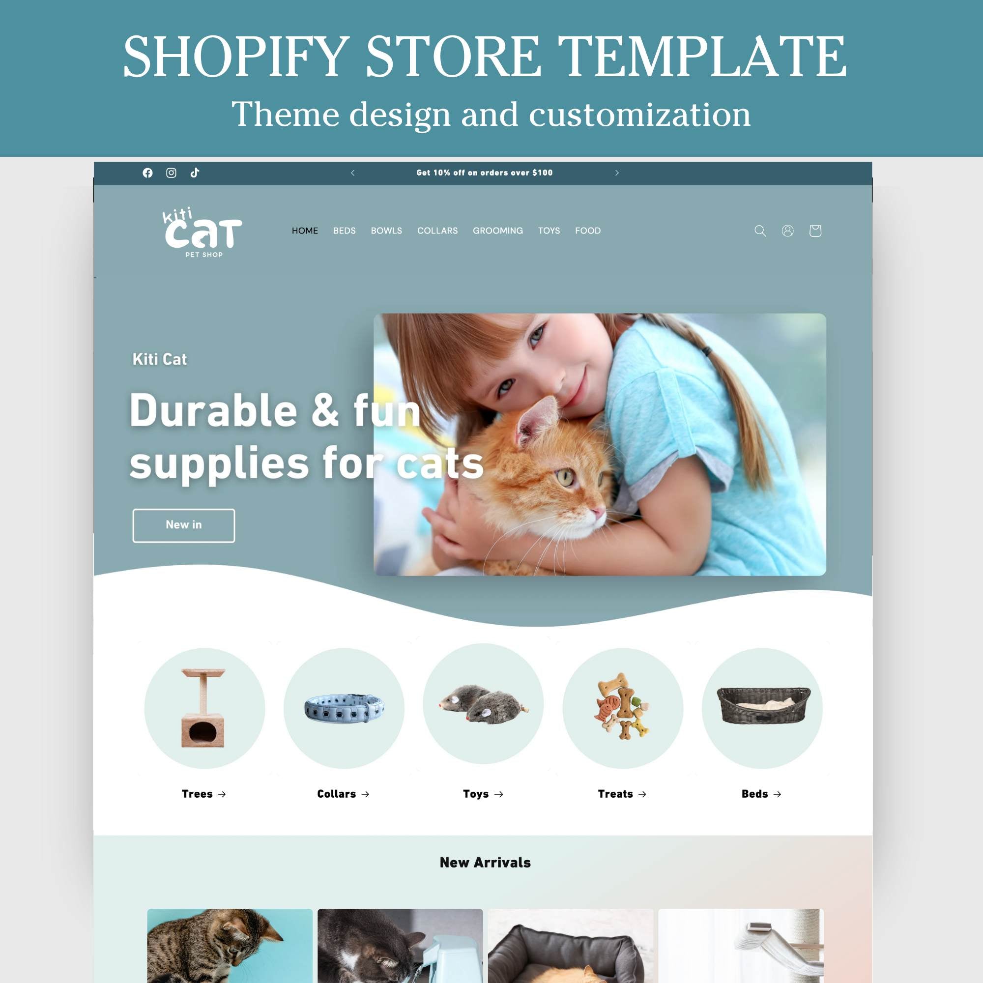 Cat pet store theme