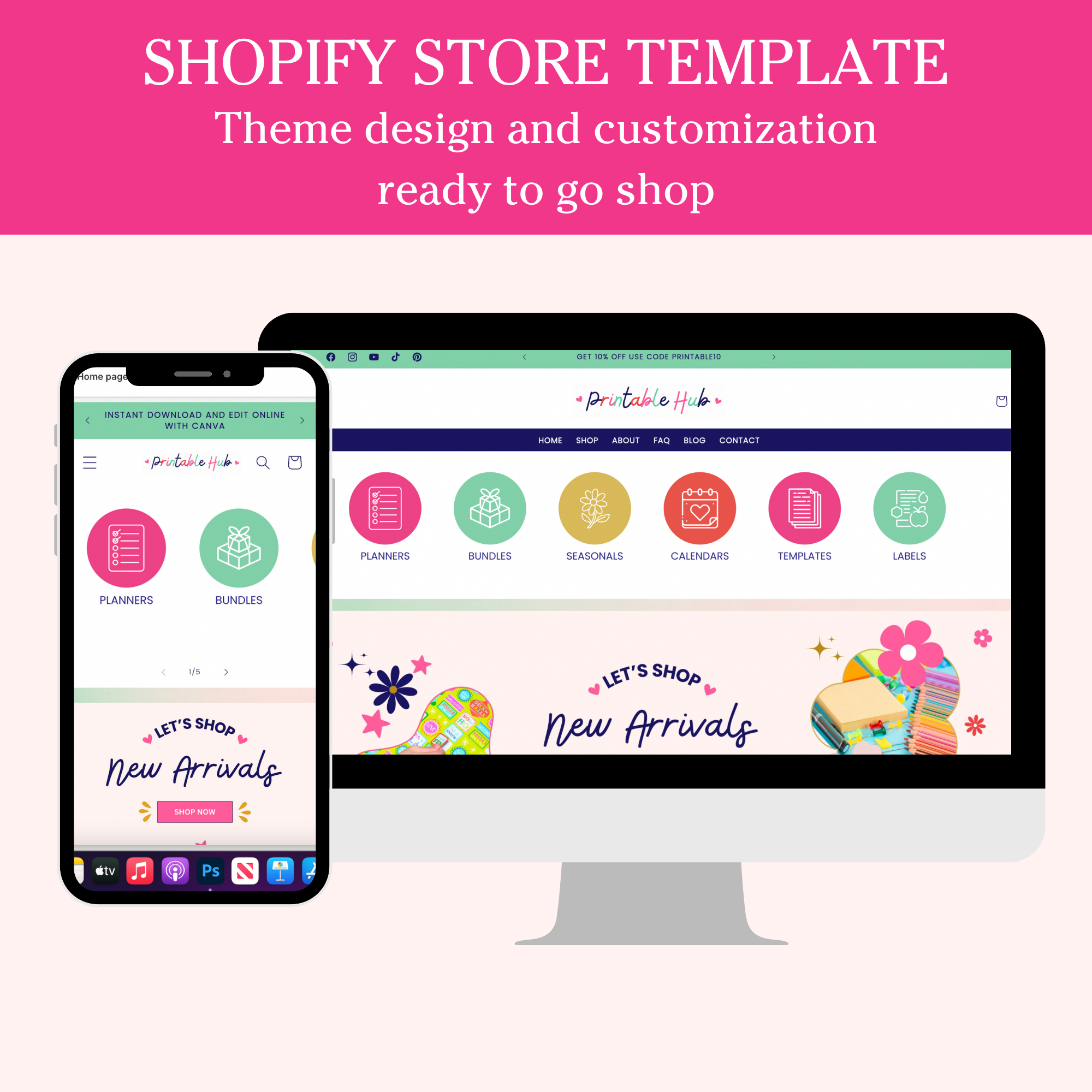 Printables shopify theme