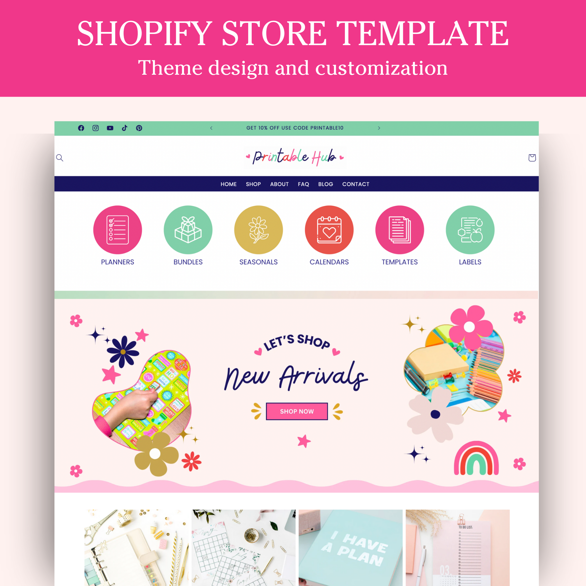 Printables shopify theme