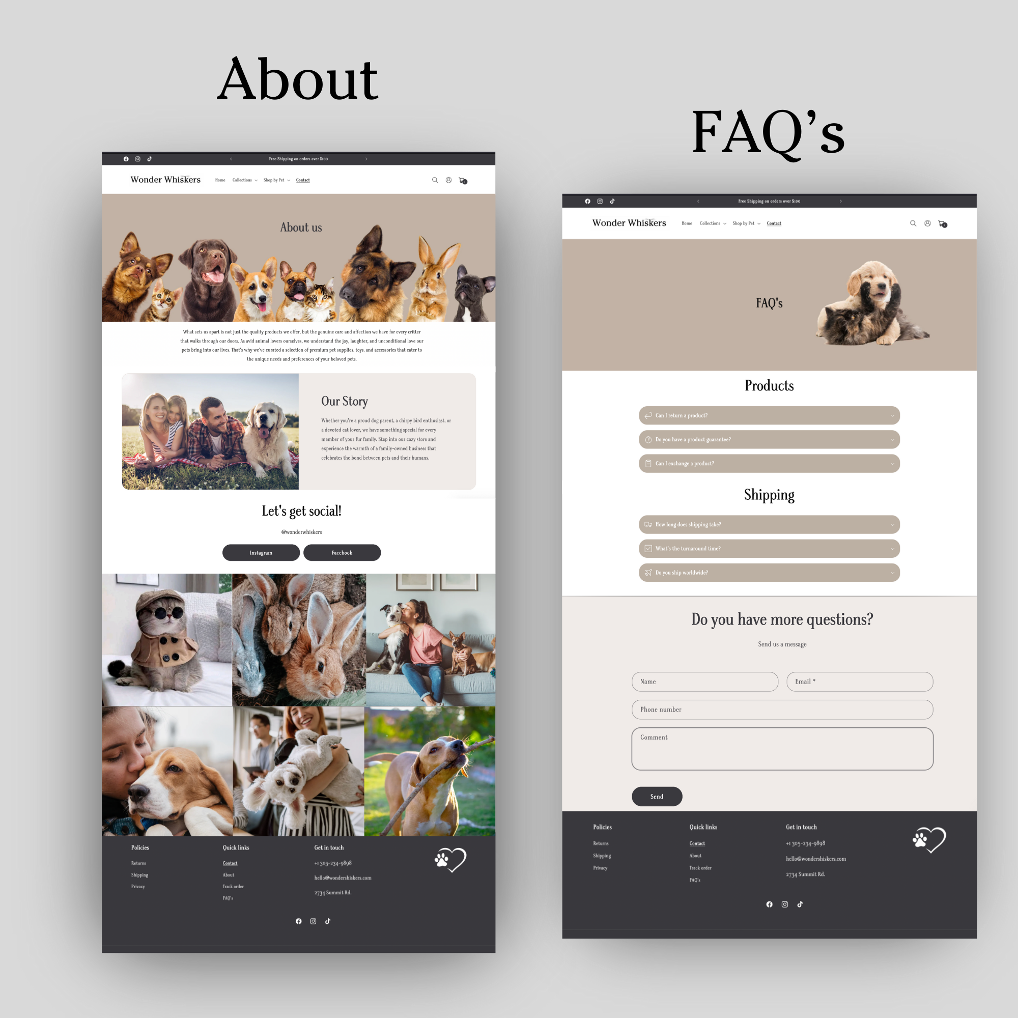 Pet store theme