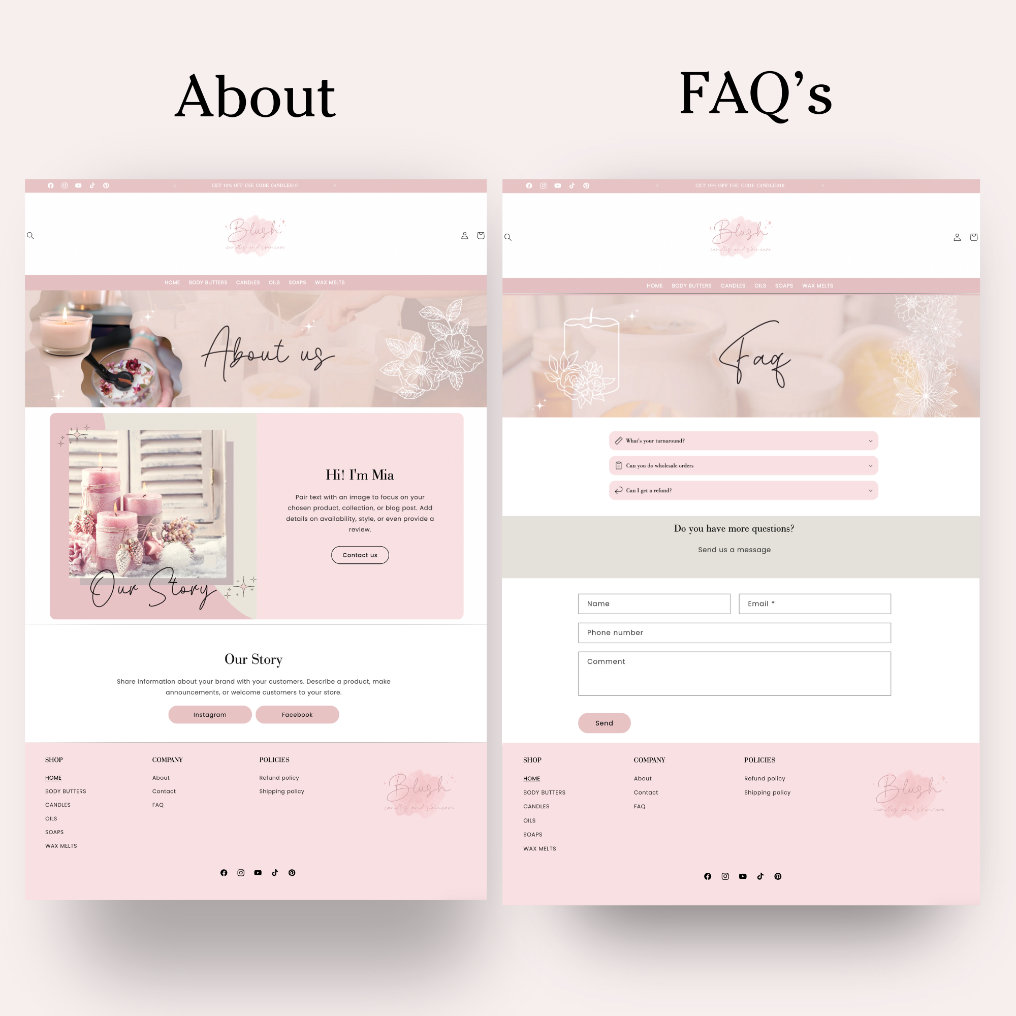 Candles beauty shopify theme