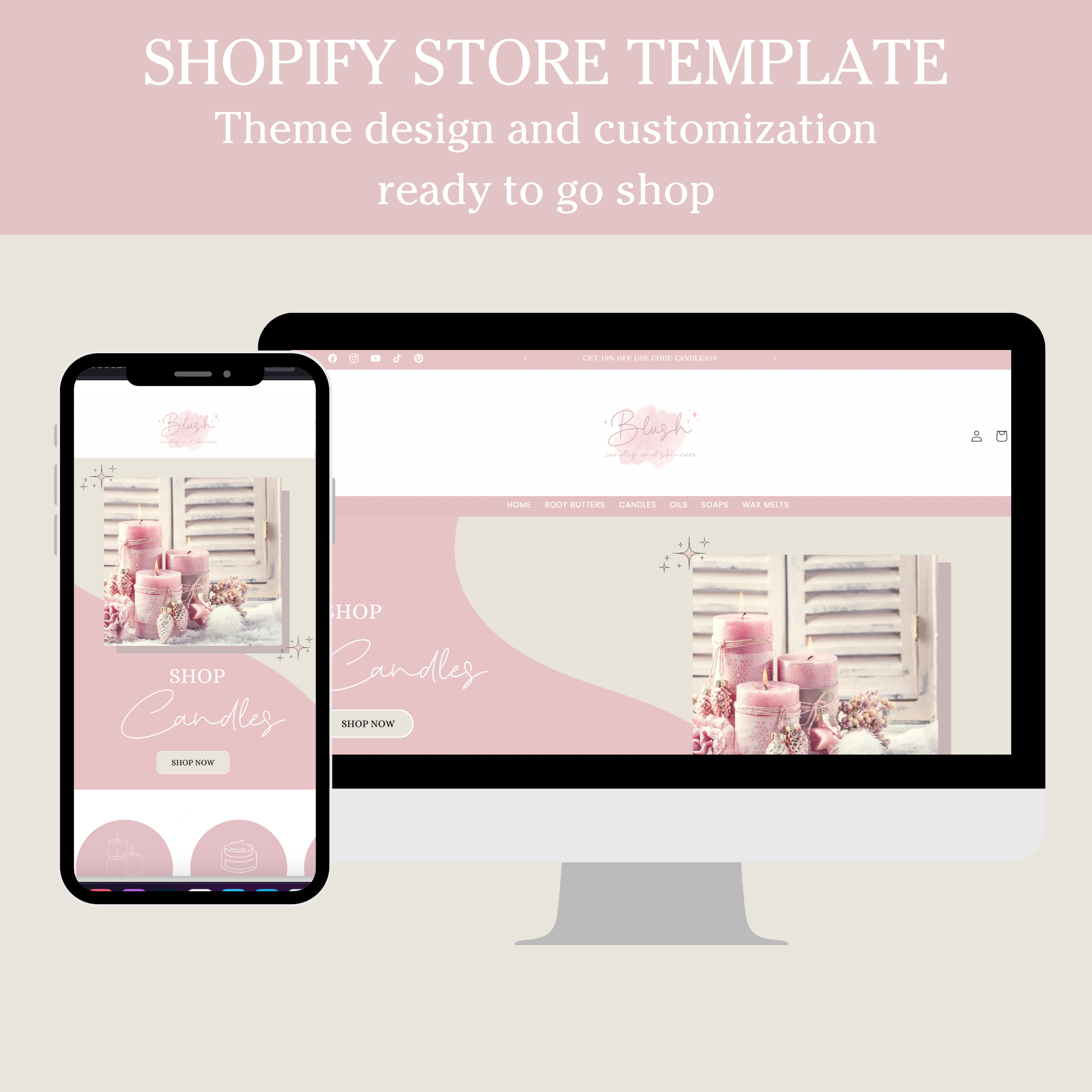 Candles beauty shopify theme