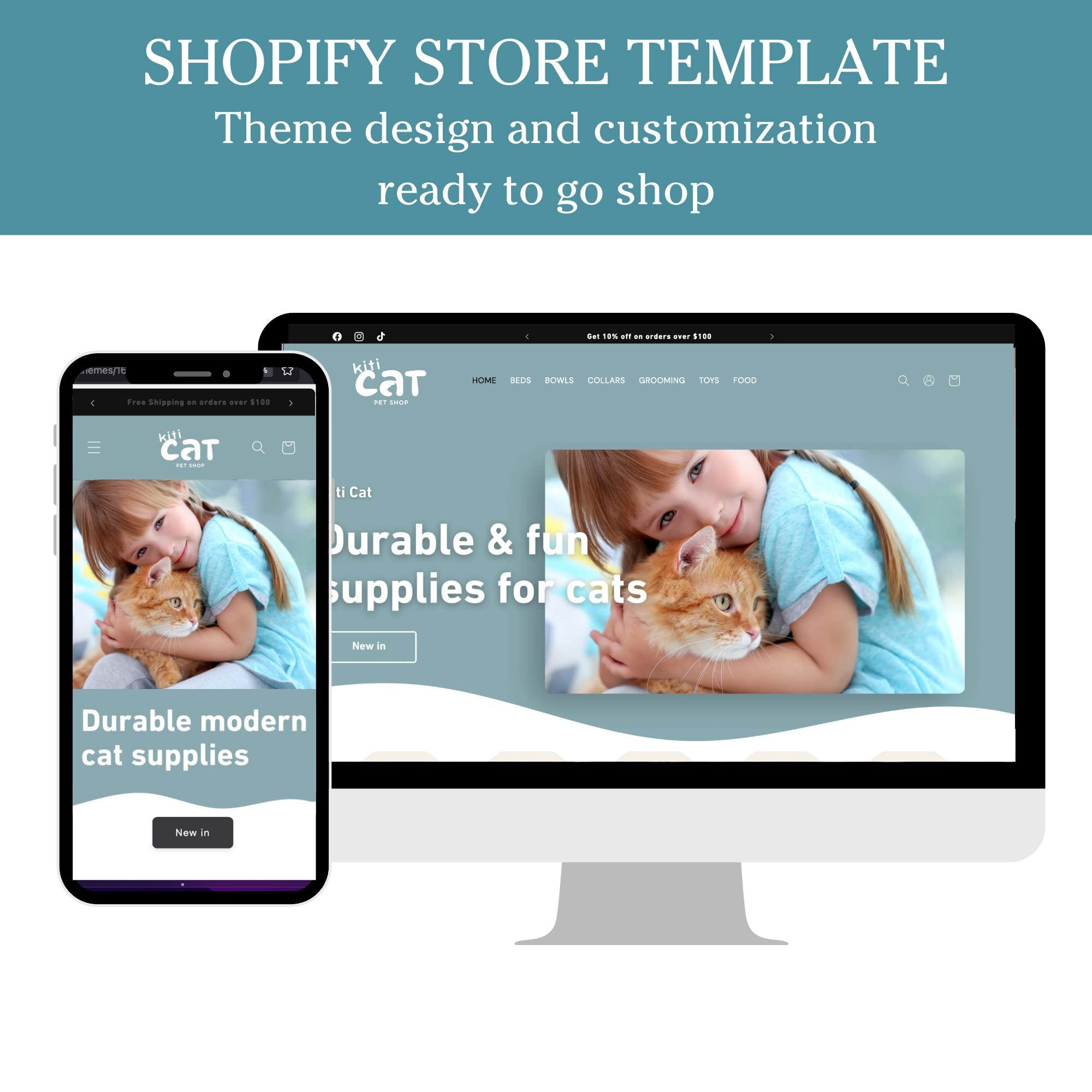 Cat pet store theme