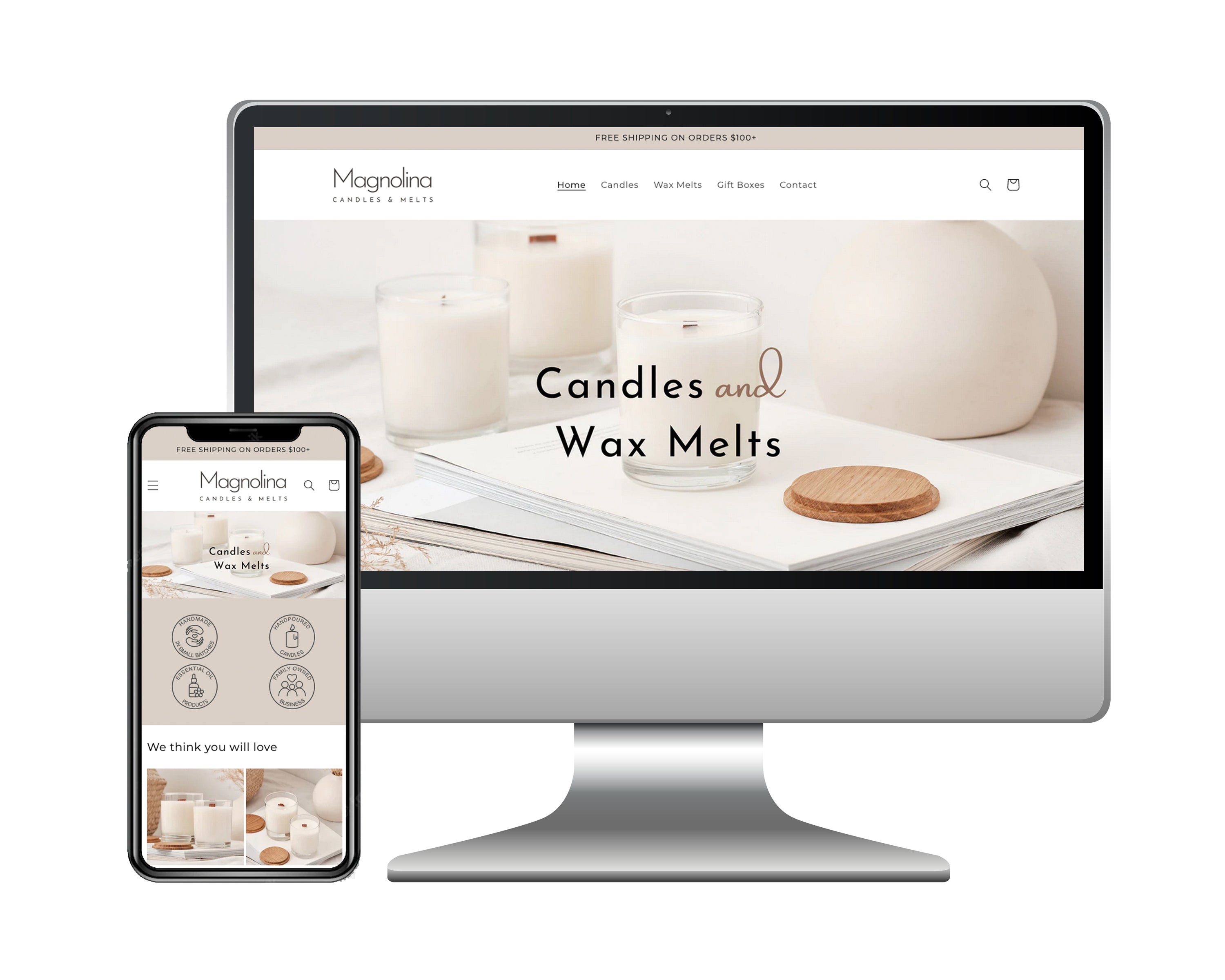 Candles and wax melts website