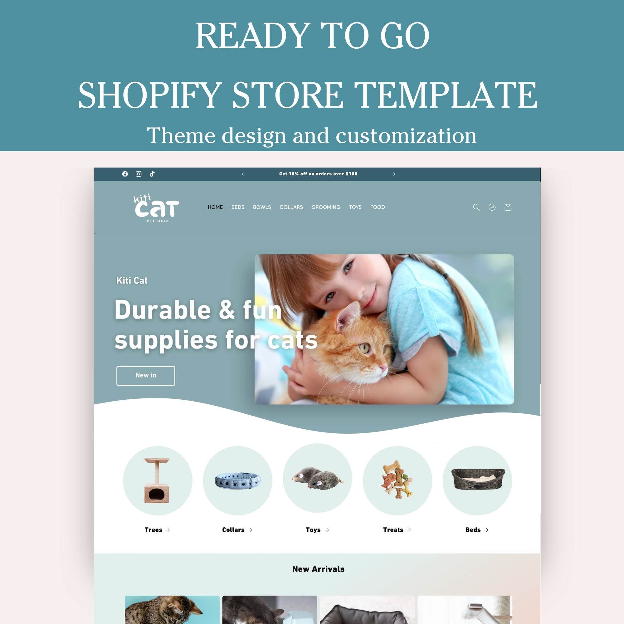 Cat pet store theme