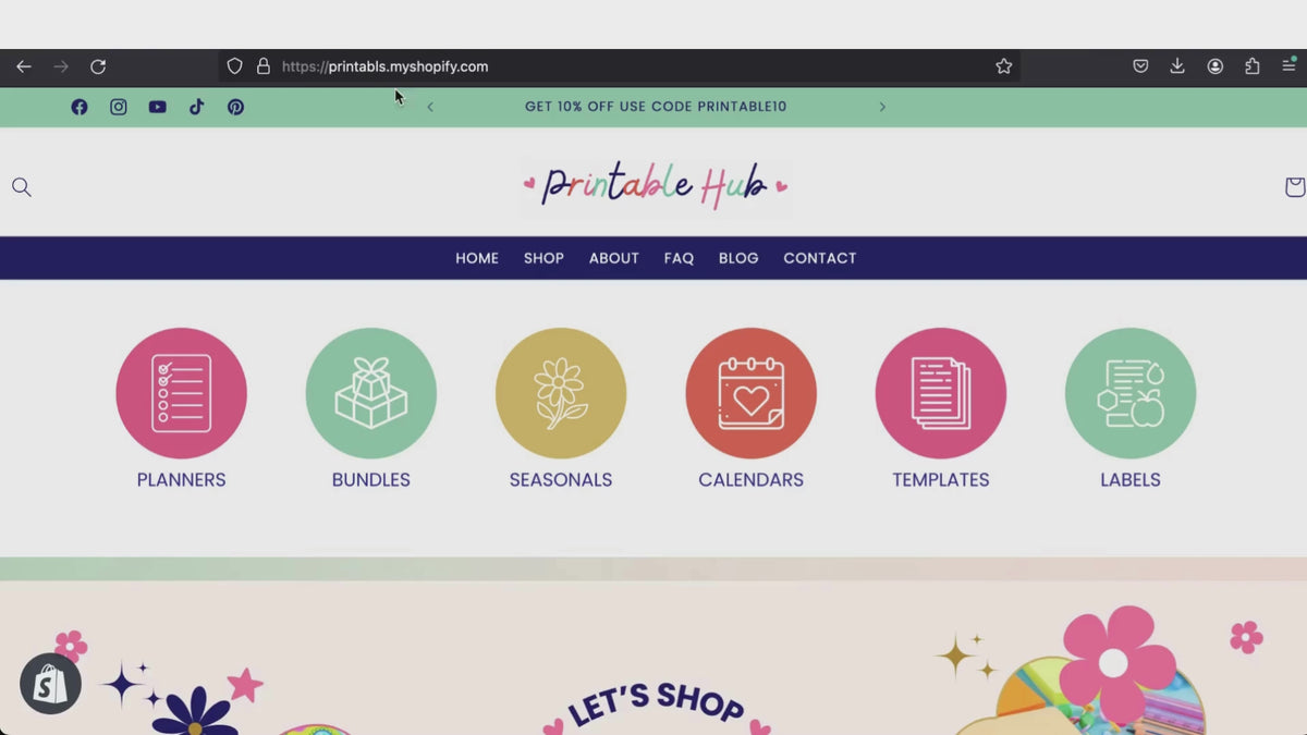 Printables and templates shopify theme - Shopify website templates