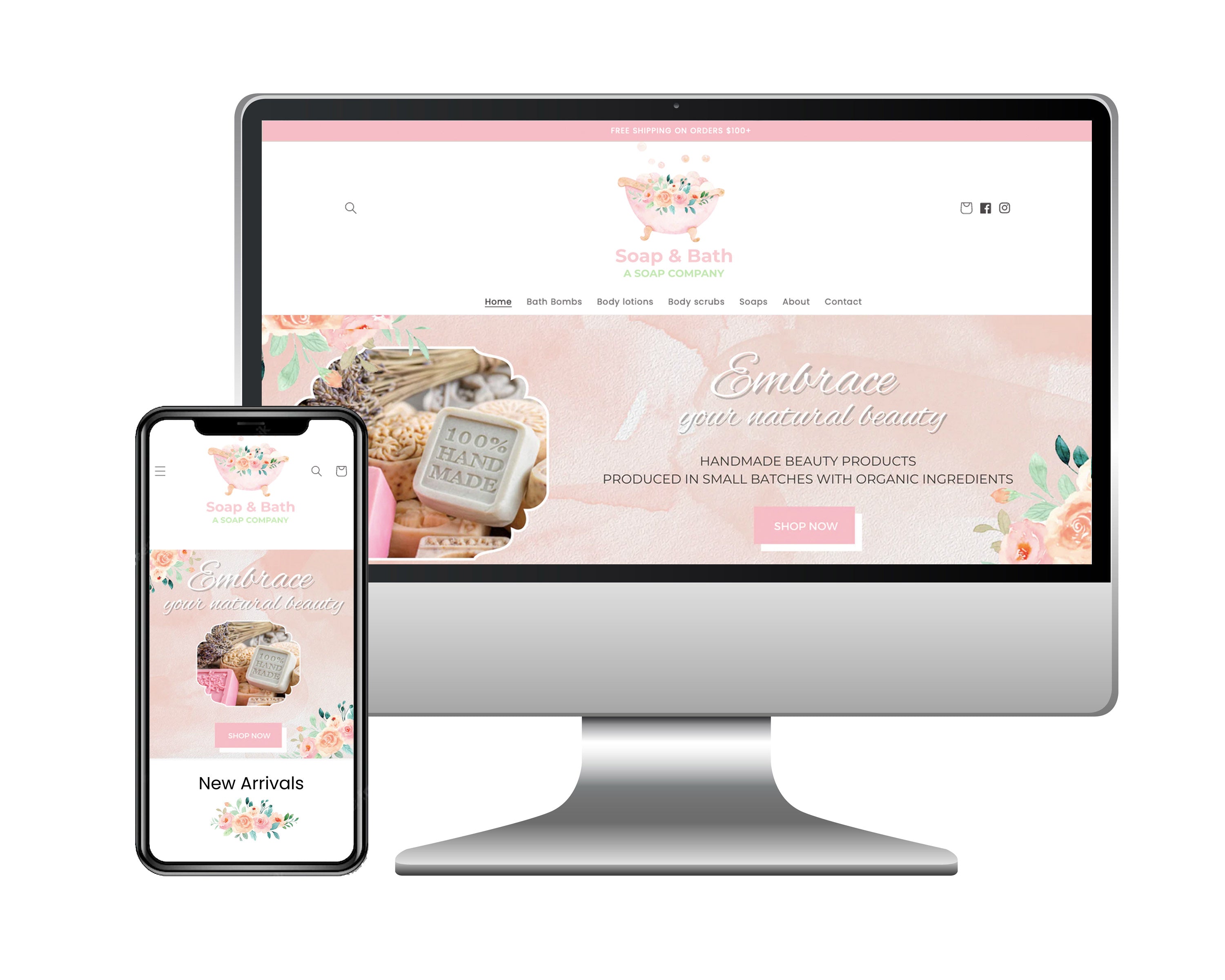 Soaps body and beauty website